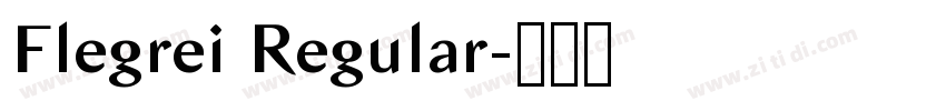 Flegrei Regular字体转换